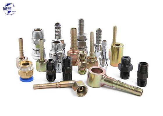 quality JIS BSP Metric NPT Thread Hose Pipe Fittings Hydraulic Adapter Crimp Fittings Custom factory